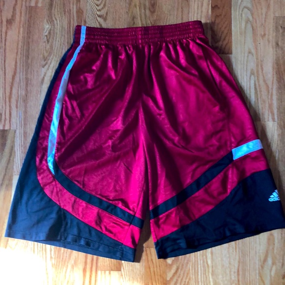 adidas Other - ADIDAS 🏀 RED BASKETBALL ATHLETIC SHORTS Men’s L